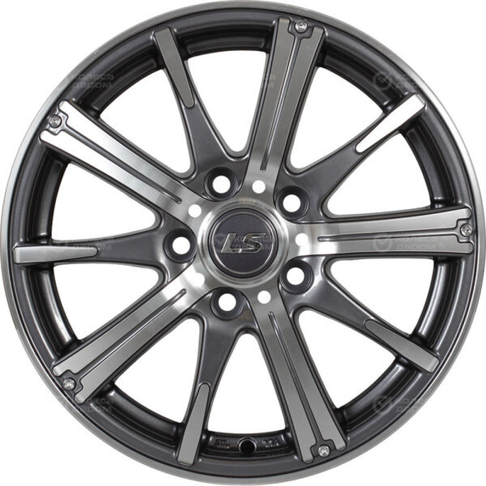 Колесный диск LS LS 209 6.5xR16 5x110 ET37 DIA65.1 насыщенный темно-серый полностью полированный