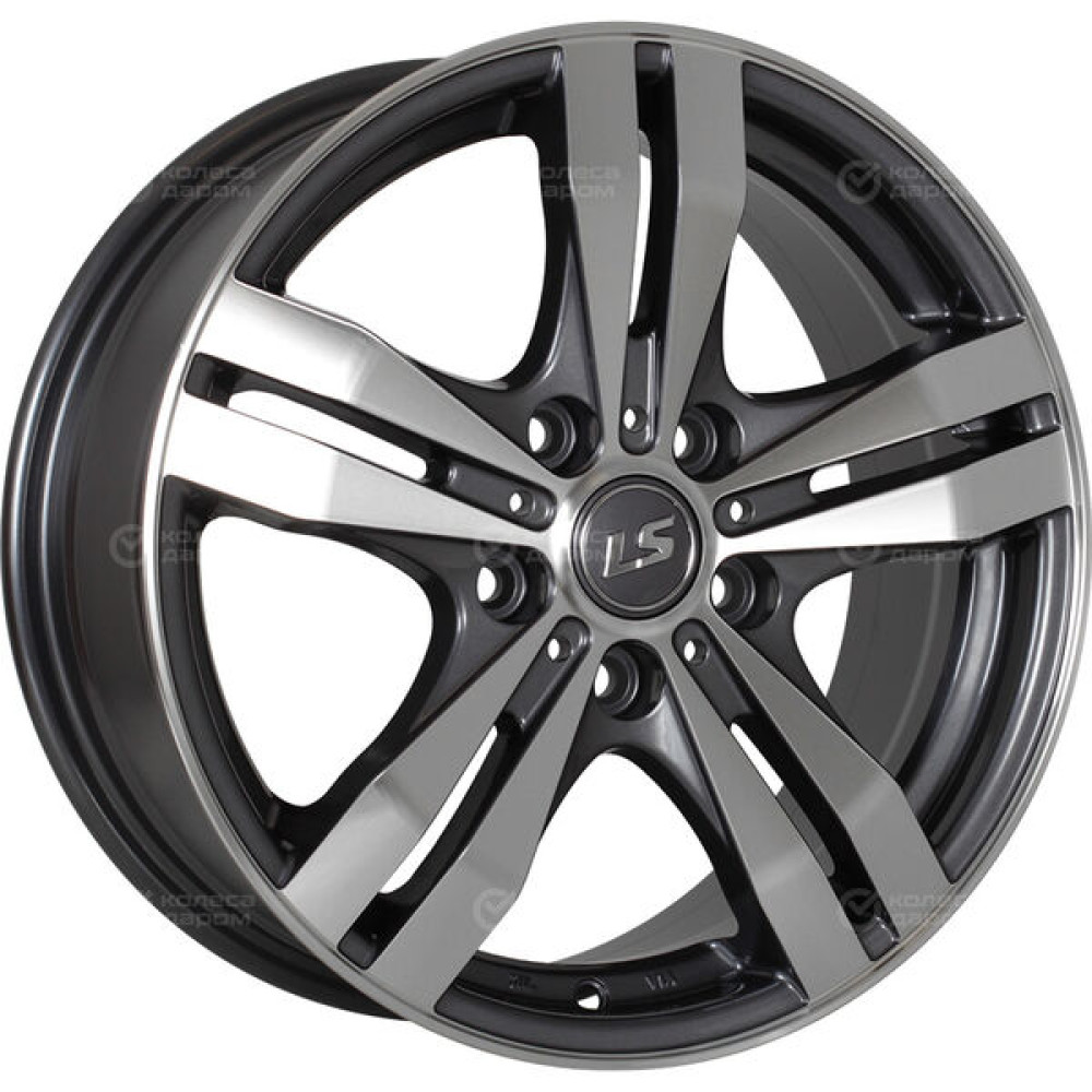 Колесный диск LS LS 142 6.5xR16 5x114.3 ET45 DIA73.1 насыщенный темно-серый полностью полированный
