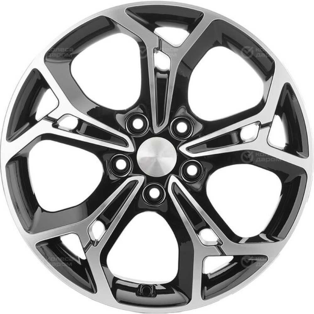 Колесный диск Carwel Синтур 1702 7xR17 5x112 ET40 DIA57.1 черный глянцевый с полированной лицевой частью