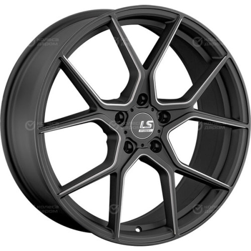 Колесный диск LS FlowForming LS RC72 8.5xR20 5x108 ET40 DIA63.4 черный с полированной лицевой частью