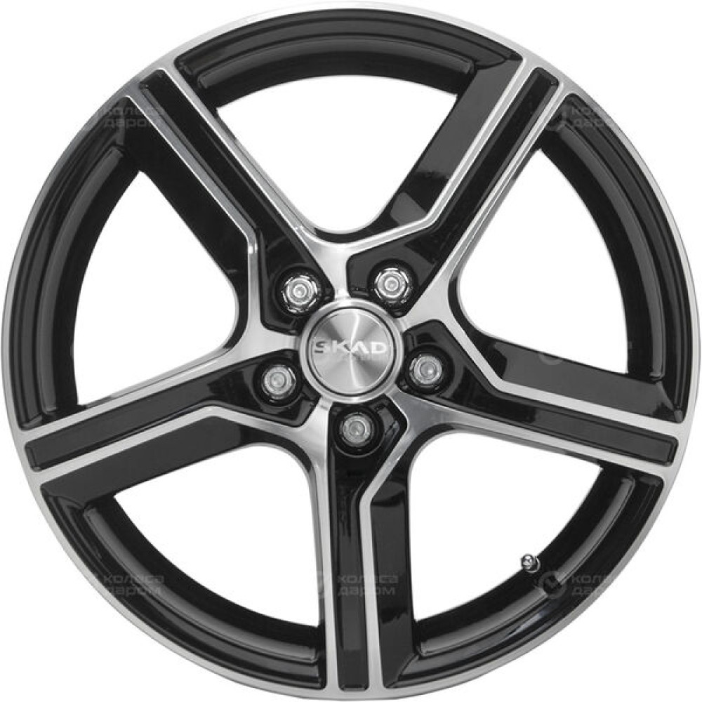 Колесный диск СКАД Драйв 6.5xR17 5x114.3 ET40 DIA66.1 черный глянцевый с полированной лицевой поверхностью