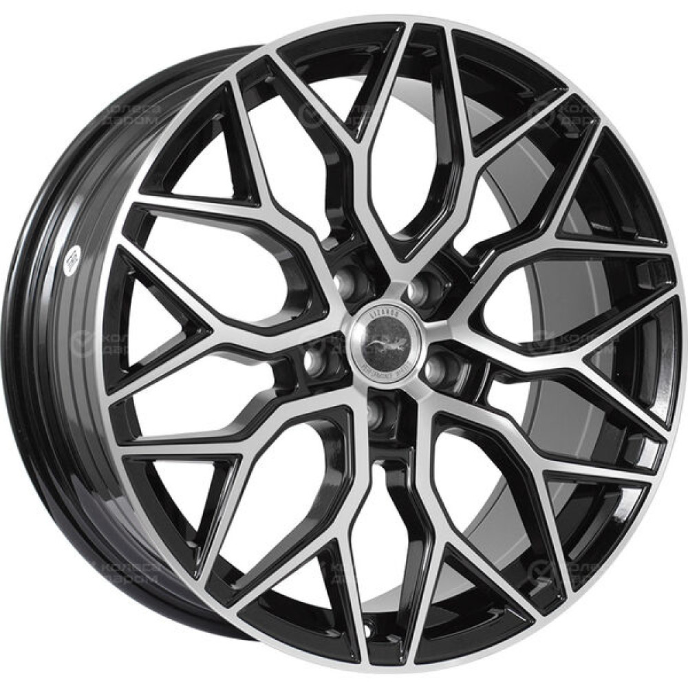 Колесный диск Lizardo XH1024 7.5xR17 5x100 ET38 DIA57.1 черный глянец с полировкой