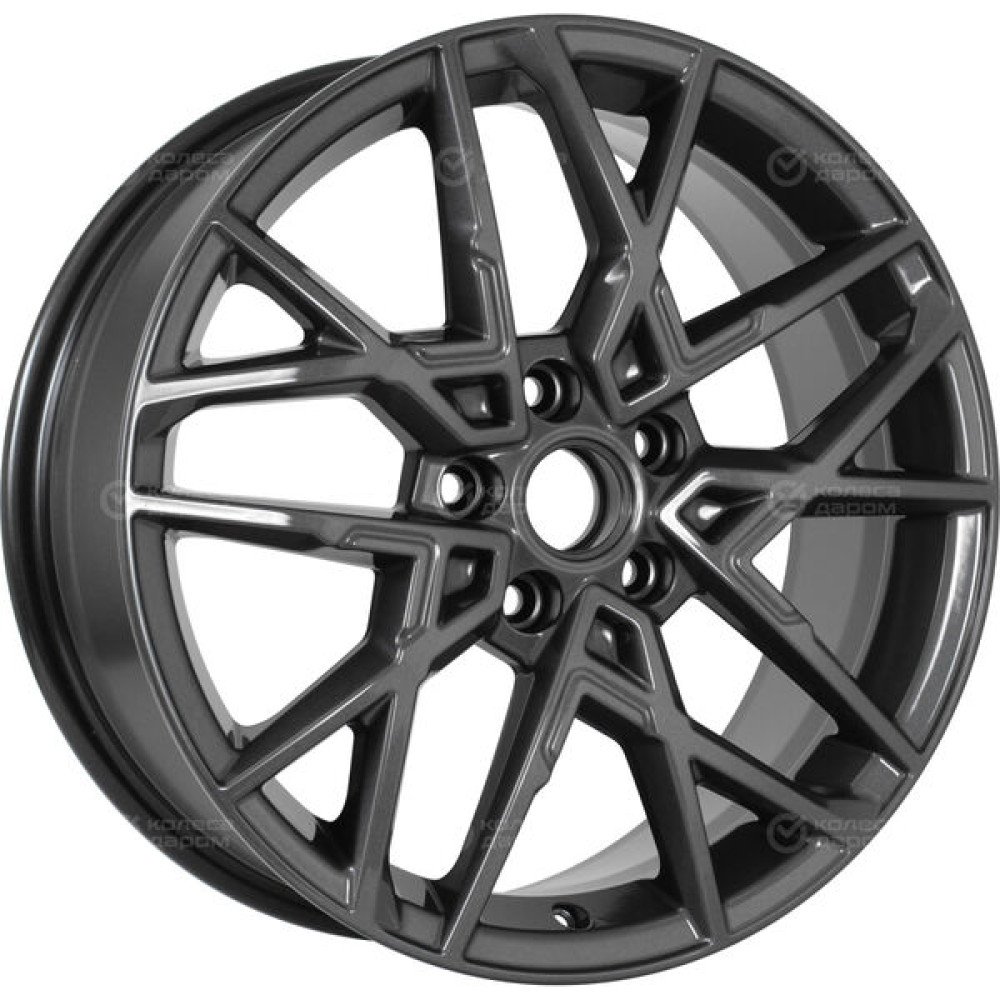 Колесный диск КиК Вудроф 7xR18 5x108 ET36 DIA65.1 насыщенный темно-серый полностью полированный