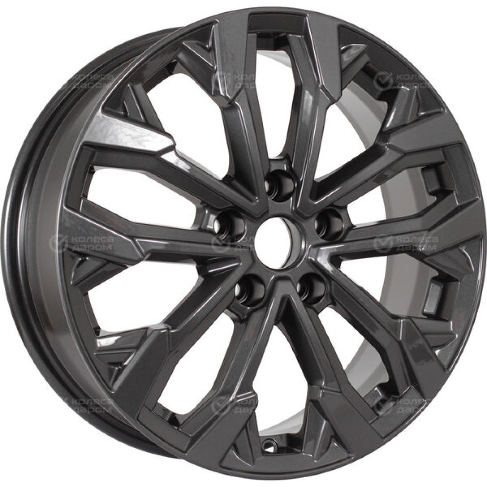 Колесный диск КиК Морейн 6.5xR17 5x114.3 ET40 DIA64.1 (уценка) насыщенный темно-серый полностью полированный