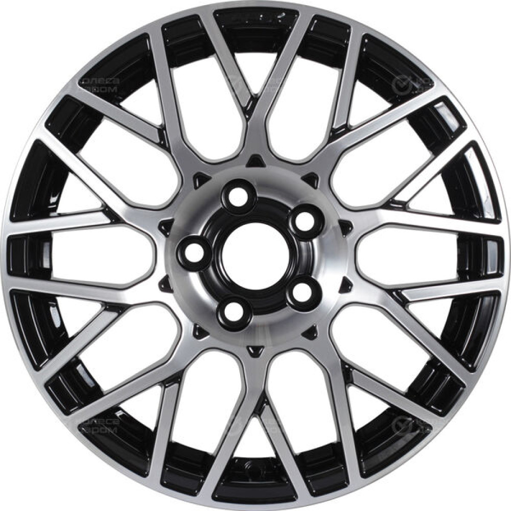 Колесный диск X-trike X132 6xR15 4x100 ET46 DIA54.1 черный глянцевый с полированной лицевой поверхностью