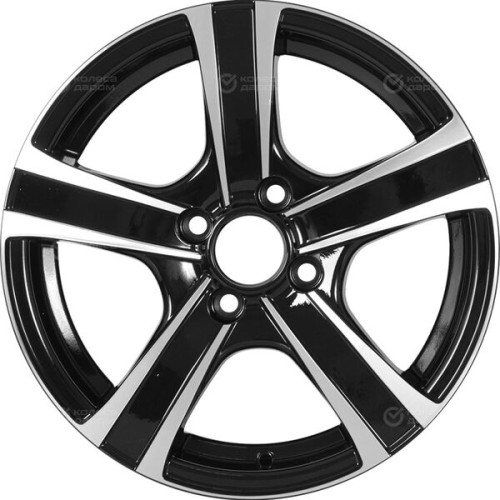 Колесный диск Tech Line 539 6xR15 5x100 ET38 DIA57.1 глянцевый черный с полированной лицевой частью