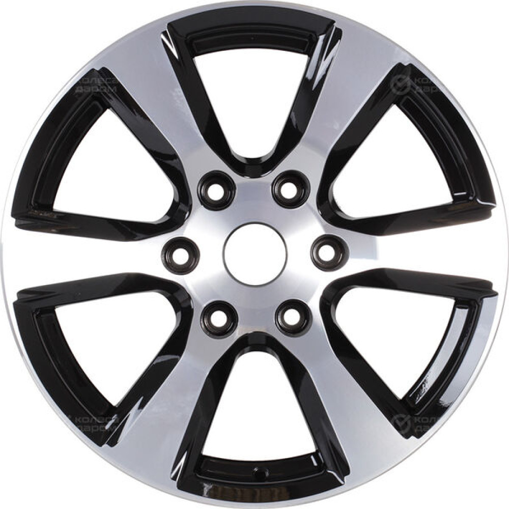 Колесный диск NEO 705 7.5xR17 6x139.7 ET25 DIA106.1 глянцевый черный с полированной лицевой частью