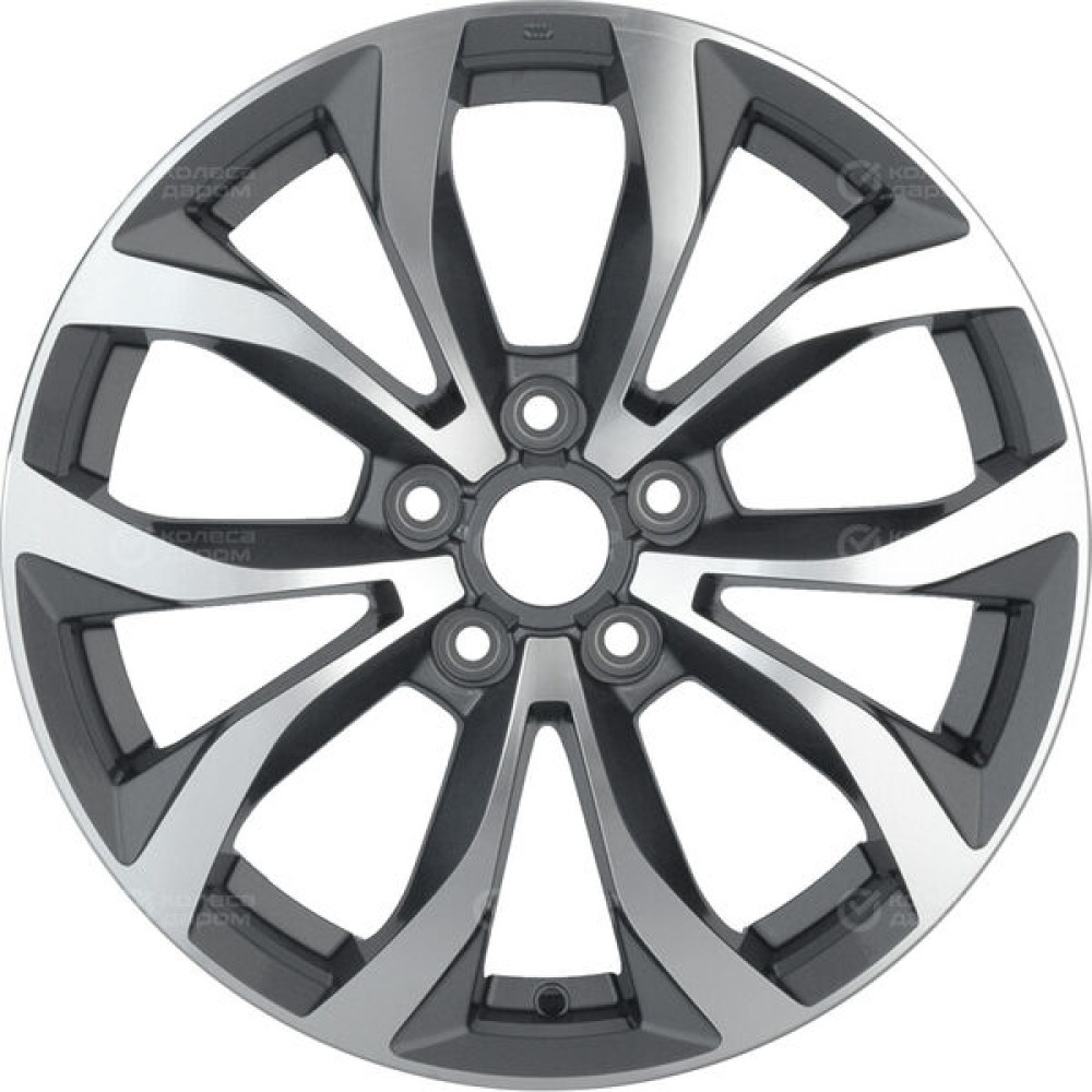 Колесный диск Replay VV178 7xR18 5x112 ET43 DIA57.1 глянцевый темно-серый с полированной лицевой частью