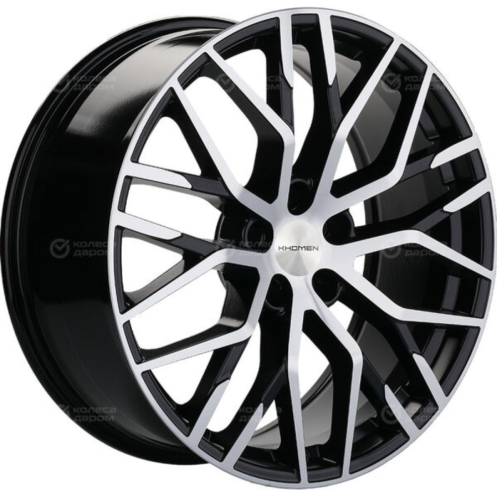 Колесный диск KHOMEN KHW2005 (RX) 8.5xR20 5x114.3 ET30 DIA60.1 глянцевый черный с полированной лицевой частью