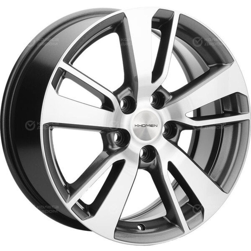 Колесный диск KHOMEN KHW1704 (17_RAV4) 7xR17 5x114.3 ET39 DIA60.1 насыщенный темно-серый полностью полированный