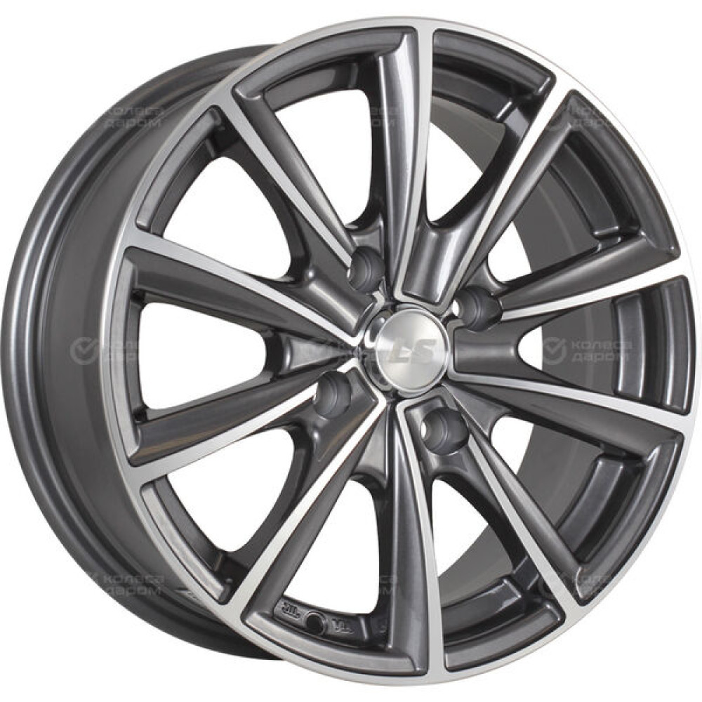 Колесный диск LS LS 232 7.5xR17 5x114.3 ET40 DIA73.1 насыщенный темно-серый полностью полированный