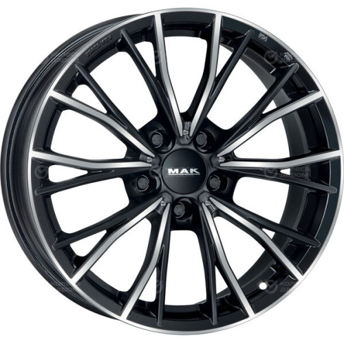 Колесный диск MAK Mark 8xR18 5x112 ET54 DIA66.6 черный глянцевый с полированной лицевой частью