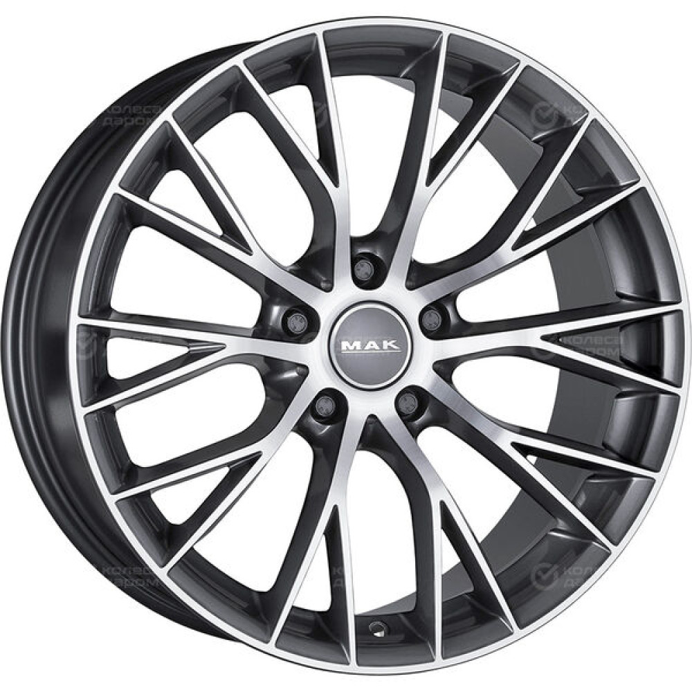 Колесный диск MAK MUNCHEN 8.5xR20 5x108 ET42 DIA63.4 серый с полированной лицевой частью