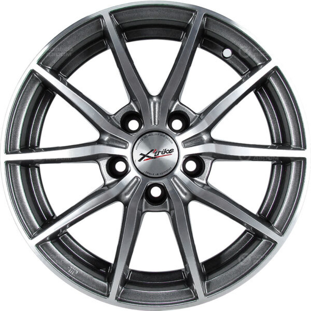 Колесный диск X-trike X111 6.5xR15 5x114.3 ET38 DIA67.1 темно-серебристый с полированной лицевой частью