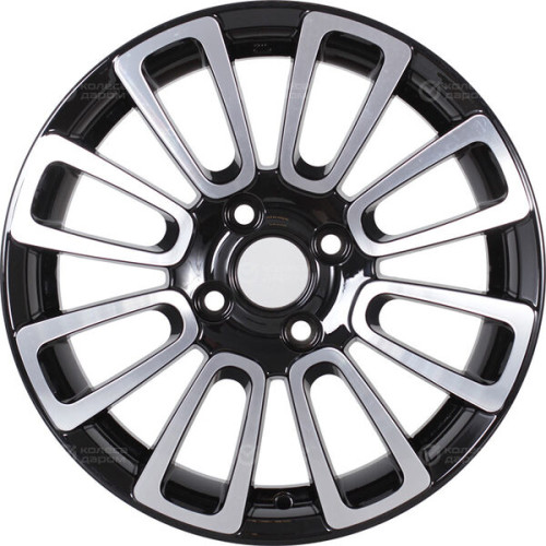 Колесный диск КиК Неман-Оригинал 6xR15 4x100 ET50 DIA60.1 черный глянцевый с полированными элементами лицевой поверхности