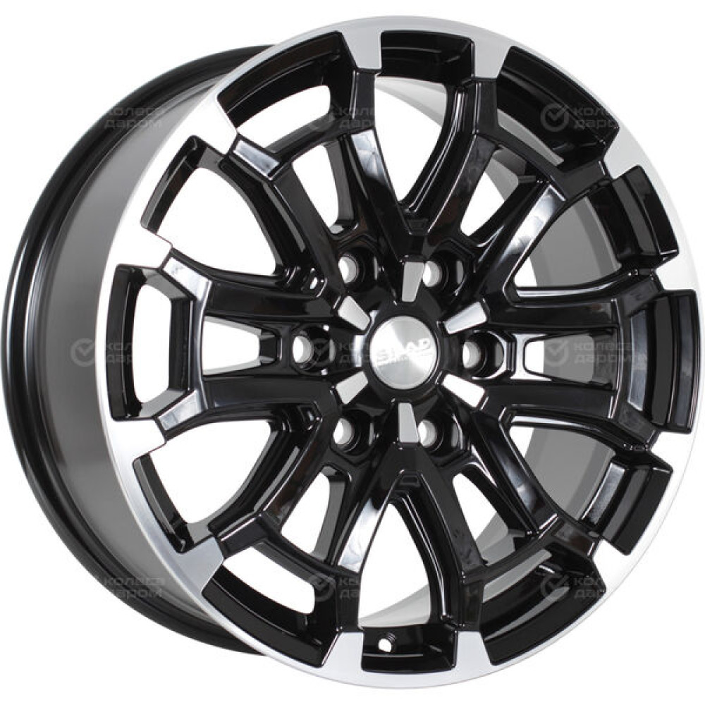 Колесный диск СКАД Авилис 8xR18 6x139.7 ET38 DIA67.1 черный глянцевый с полированной лицевой поверхностью