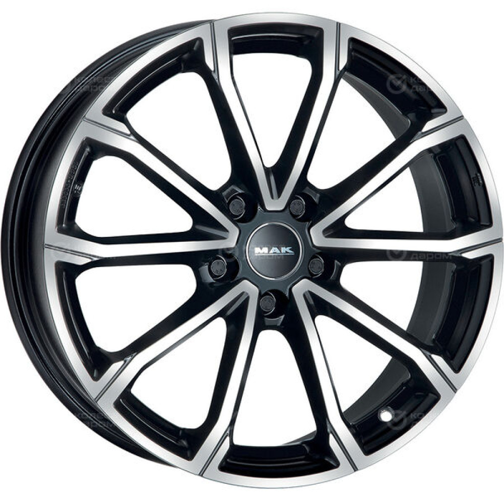 Колесный диск MAK DaVinci 7xR18 5x108 ET47.5 DIA63.4 чёрный глянцевый с полированной лицевой частью