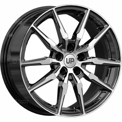Колесный диск WUP Up121 7xR17 5x112 ET45 DIA66.6 черный глянцевый с полированными элементами лицевой поверхности