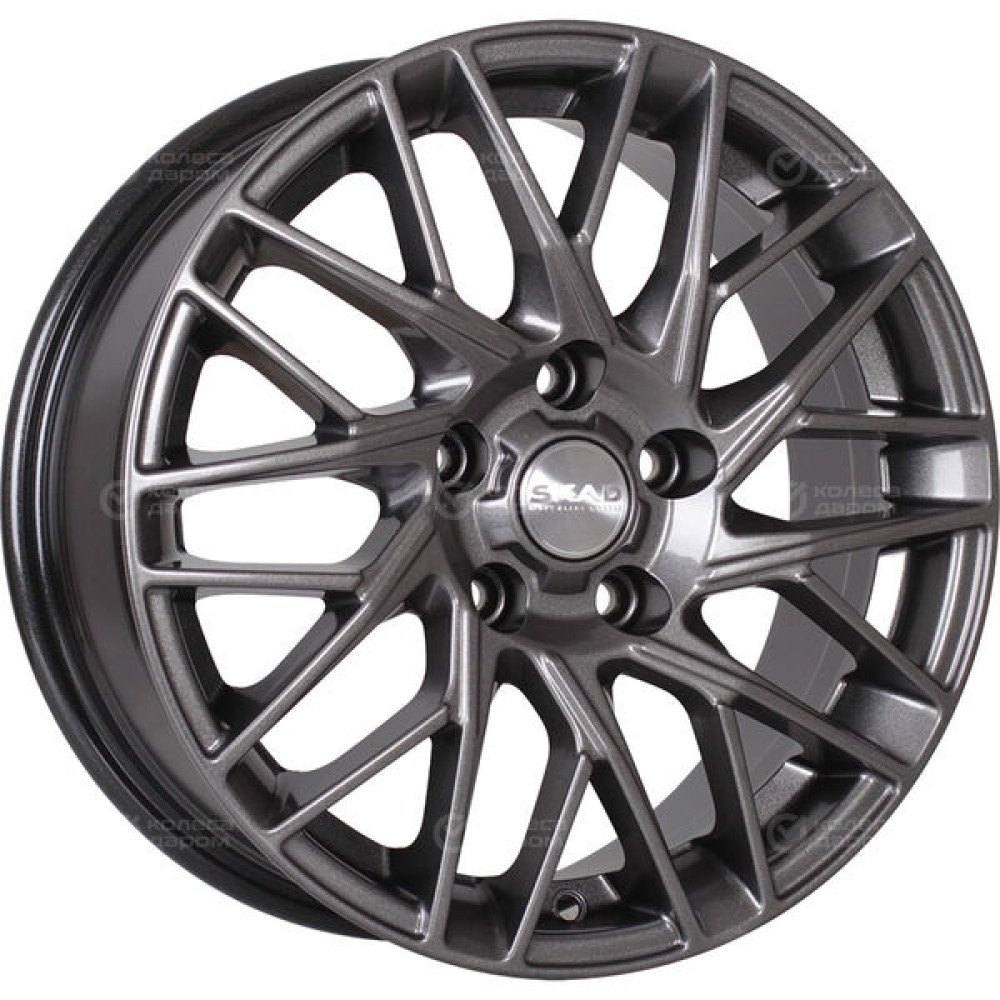 Колесный диск СКАД Сиена 6.5xR16 5x114.3 ET50 DIA67.1 темно-серый цвет с перламутровыми оттенками