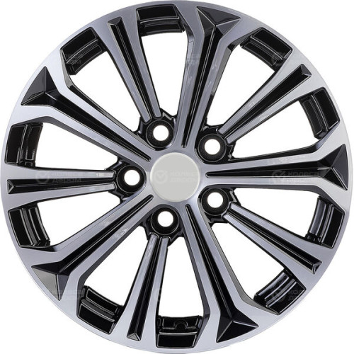 Колесный диск Carwel Кудро 1610 6.5xR16 5x112 ET46 DIA57.1 черный глянцевый с полированной лицевой частью