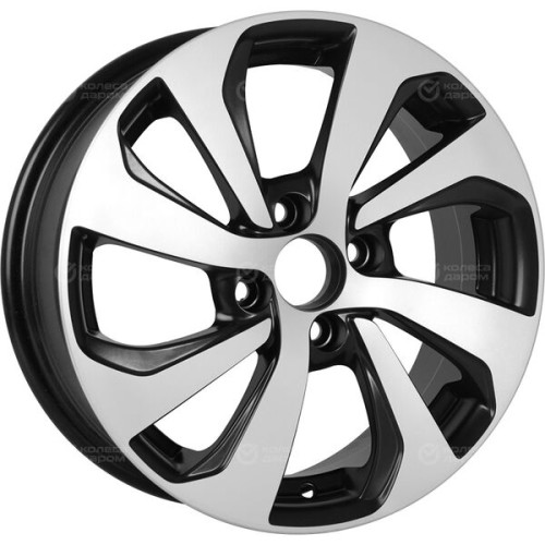 Колесный диск RST R005 6xR15 4x100 ET50 DIA60.1 матовый черный с полированной лицевой частью