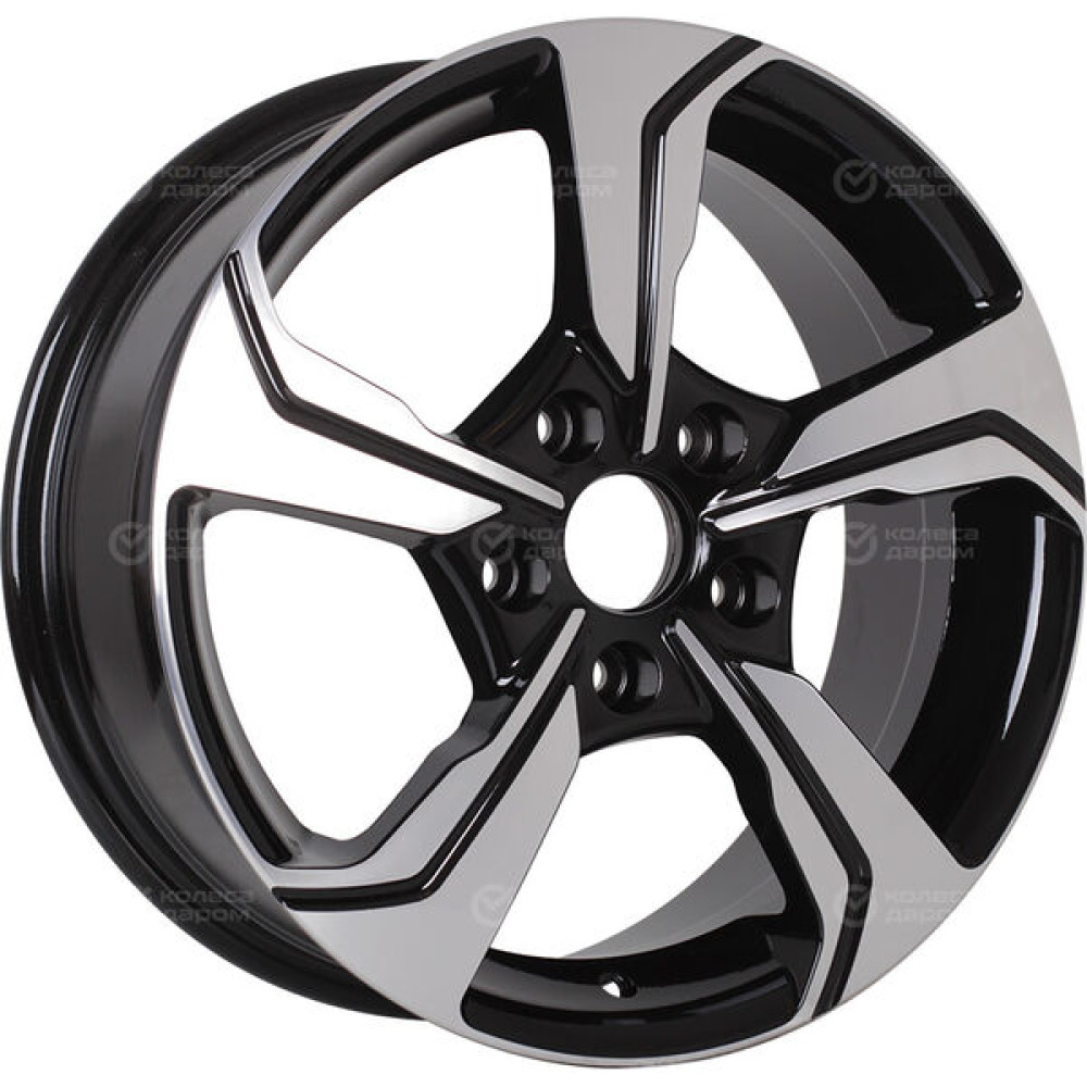 Колесный диск RST R026 6.5xR16 5x100 ET40 DIA57.1 глянцевый черный с полированной лицевой частью