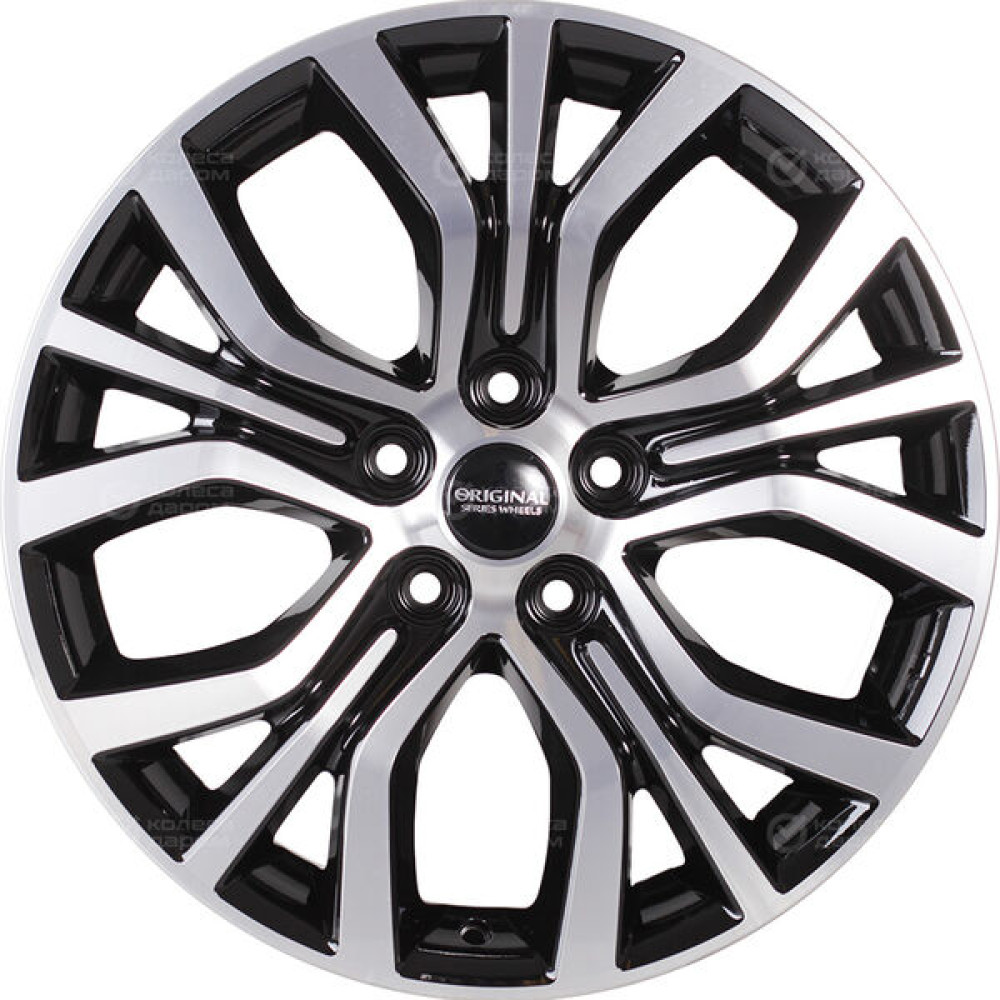 Колесный диск СКАД KL-293 7xR18 5x114.3 ET38 DIA67.1 черный глянцевый с полированной лицевой поверхностью