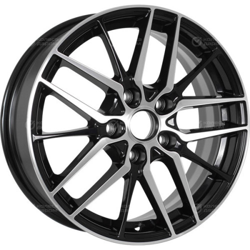 Колесный диск Carwel Лача 6.5xR16 5x112 ET46 DIA57.1 чёрный глянцевый с полированной лицевой поверхностью