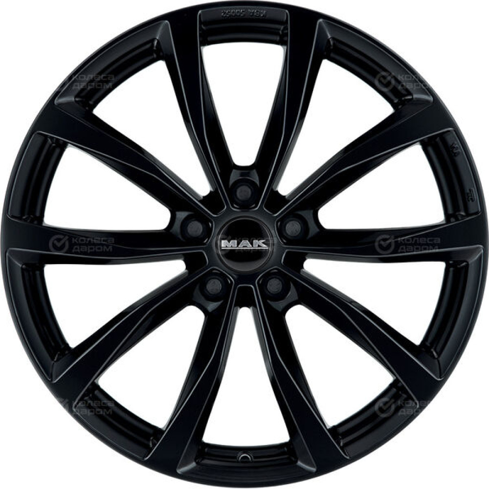 Колесный диск MAK WOLF 7.5xR17 5x110 ET30 DIA65.1 черный глянцевый