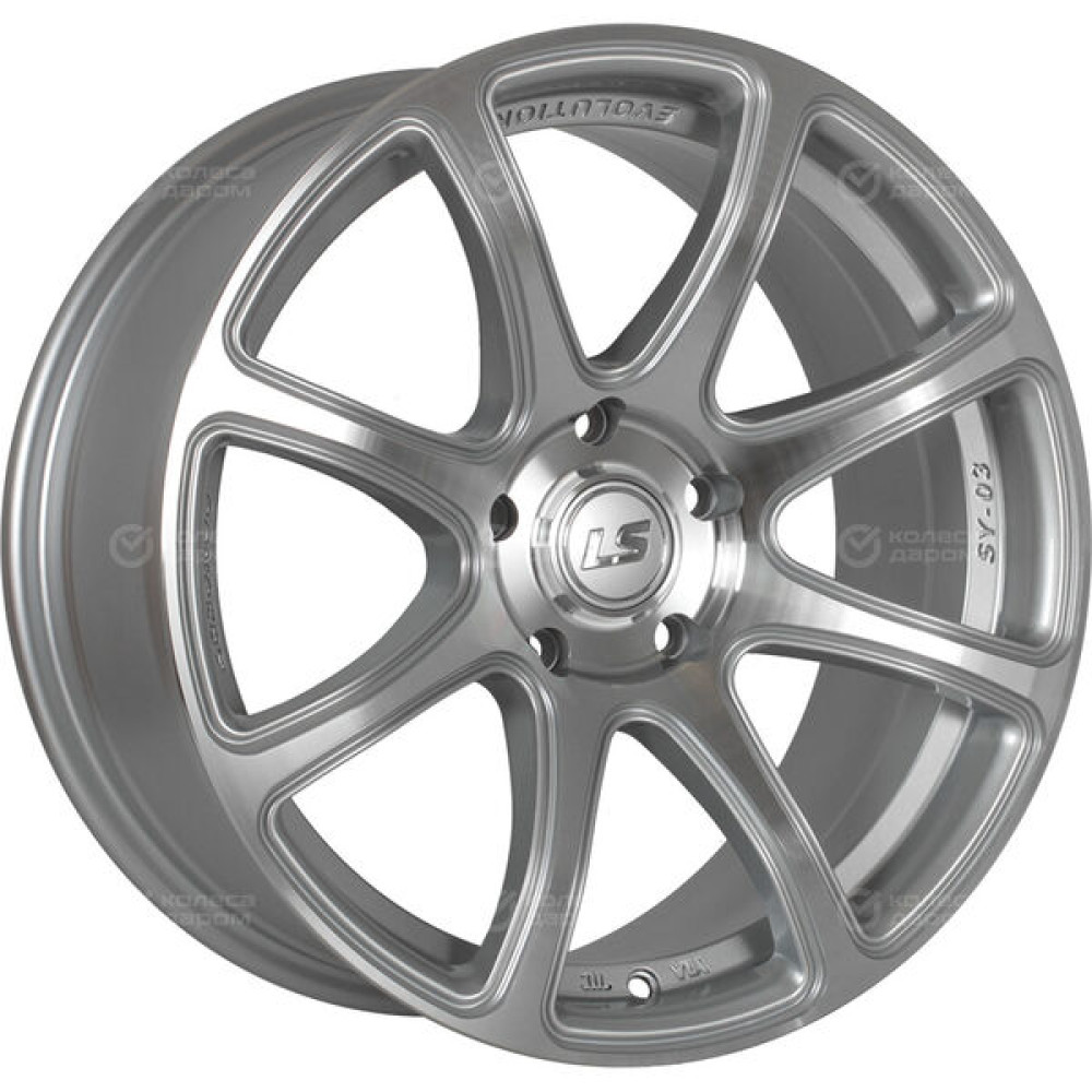 Колесный диск LS LS 327 7.5xR17 5x114.3 ET40 DIA73.1 серебристый полированный