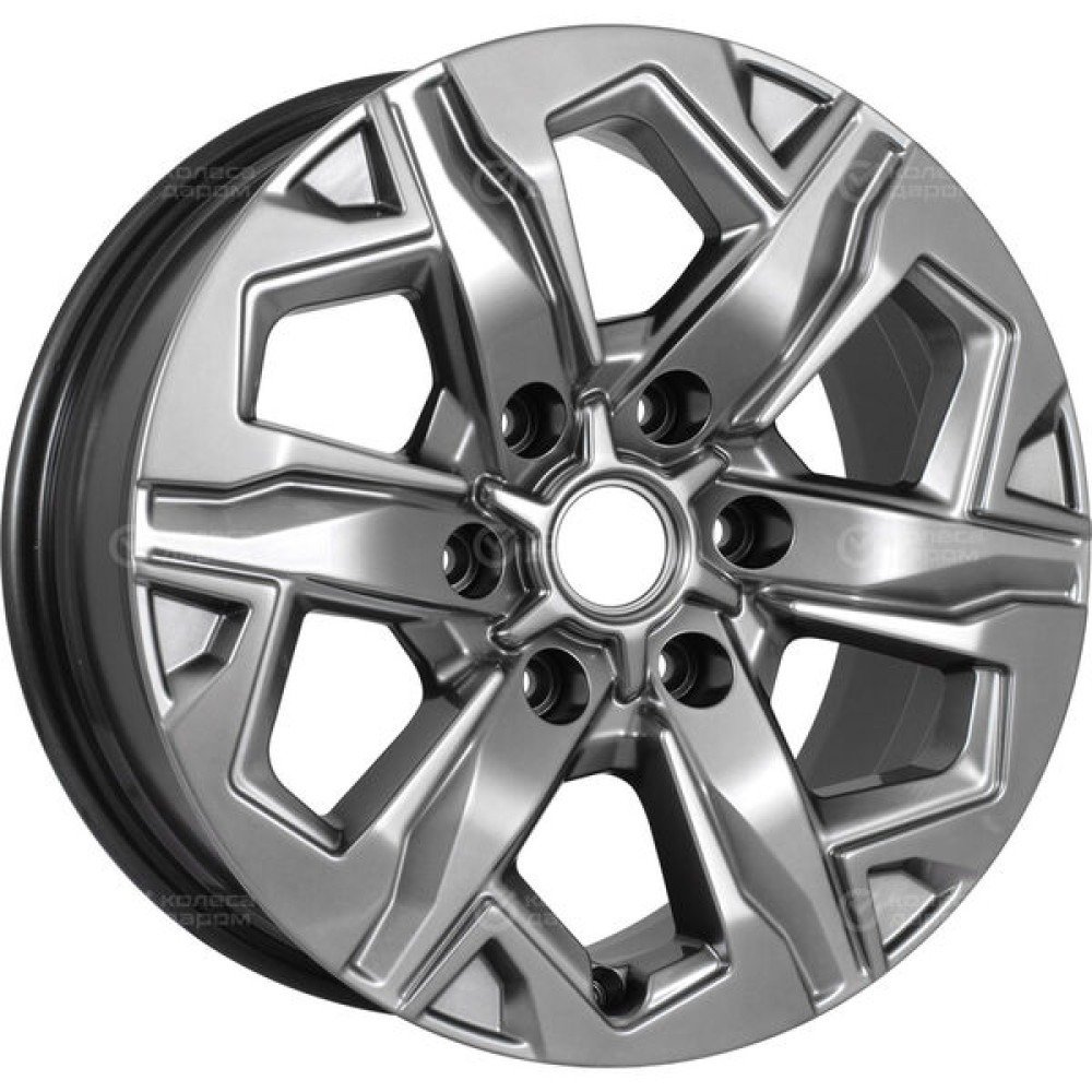 Колесный диск КиК Тейт 7.5xR17 6x139.7 ET36 DIA100.1 темно-серебристый