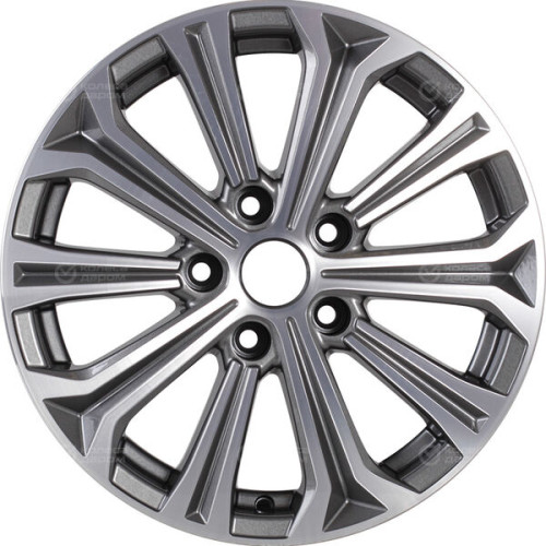 Колесный диск KHOMEN KHW1610 (16_Corolla) 6.5xR16 5x114.3 ET45 DIA60.1 насыщенный темно-серый полностью полированный