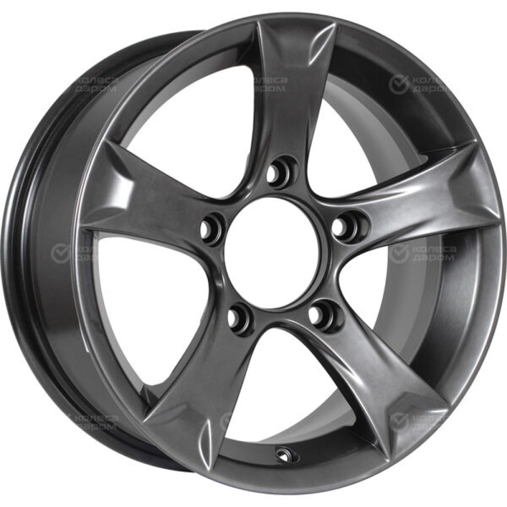 Колесный диск КиК Триал 6.5xR15 5x139.7 ET5 DIA110.1 темно-серебристый