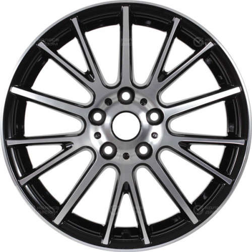 Колесный диск СКАД Дубай 6.5xR17 5x114.3 ET39 DIA67.1 черный глянцевый с полированной лицевой поверхностью