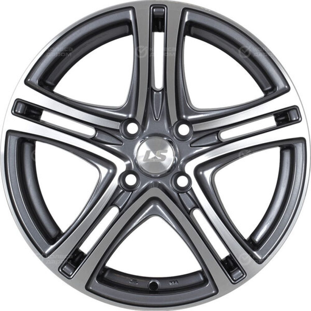 Колесный диск LS LS 570 6.5xR15 5x100 ET40 DIA73.1 насыщенный темно-серый полностью полированный