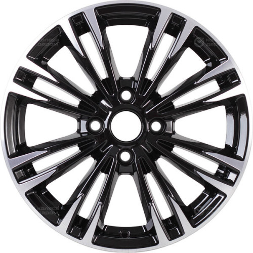 Колесный диск СКАД Ламар 6.5xR16 4x98 ET35 DIA58.5 черный глянцевый с полированной лицевой поверхностью