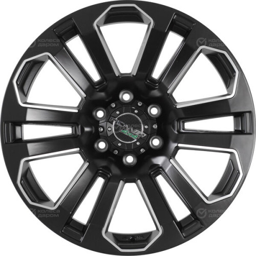 Колесный диск PDW HAZARD 8xR17 6x139.7 ET36 DIA100.1 черный матовый с полировкой