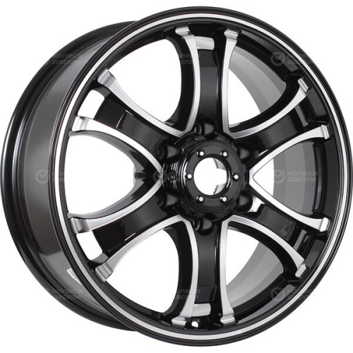 Колесный диск КиК Балеар-оригинал (КС727) 7.5xR18 6x139.7 ET33 DIA100.1 черный глянцевый с полированными элементами лицевой поверхности