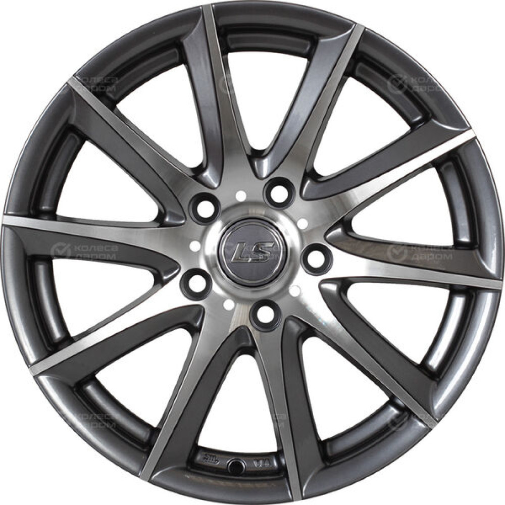 Колесный диск LS LS 286 7xR16 4x100 ET40 DIA73.1 насыщенный темно-серый полностью полированный