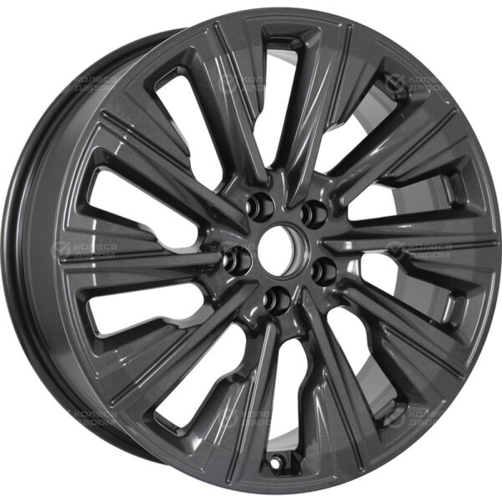 Колесный диск КиК Галего 7.5xR19 5x114.3 ET45 DIA67.1 насыщенный темно-серый полностью полированный