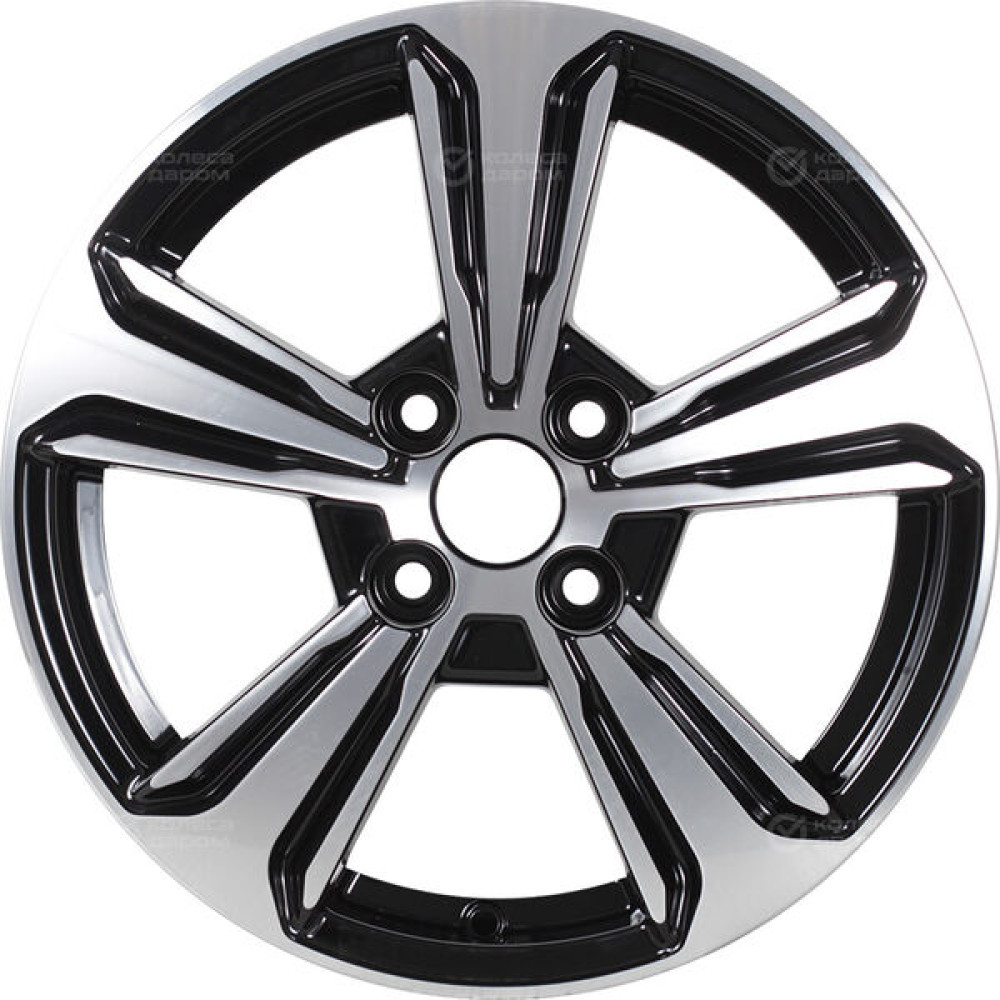 Колесный диск iFree Original КС777 (15_Solaris II) 6xR15 4x100 ET46 DIA54.1 черный глянцевый с полированными элементами лицевой поверхности