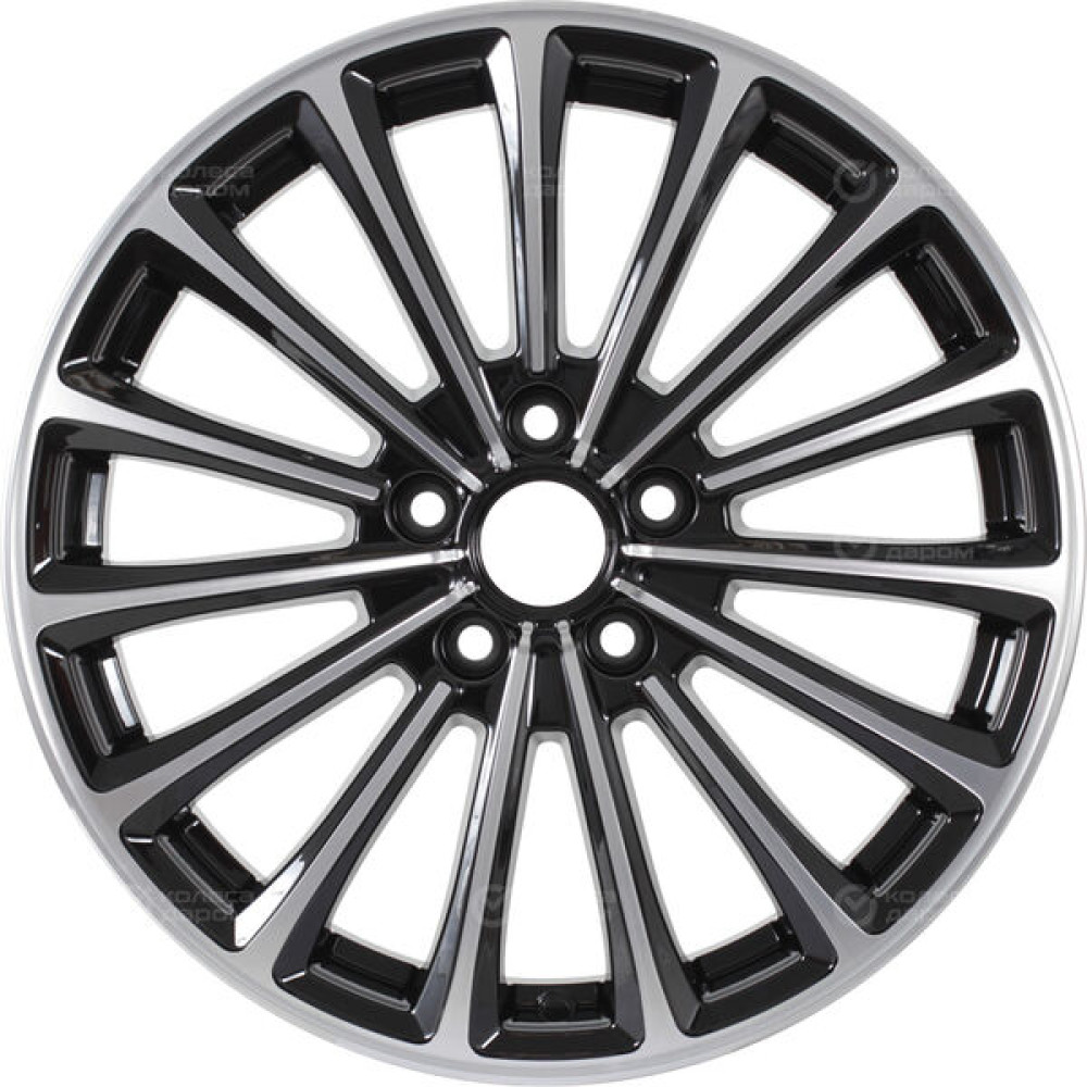 Колесный диск X-trike X136 7xR17 5x108 ET40 DIA54.1 черный глянцевый с полированной лицевой поверхностью