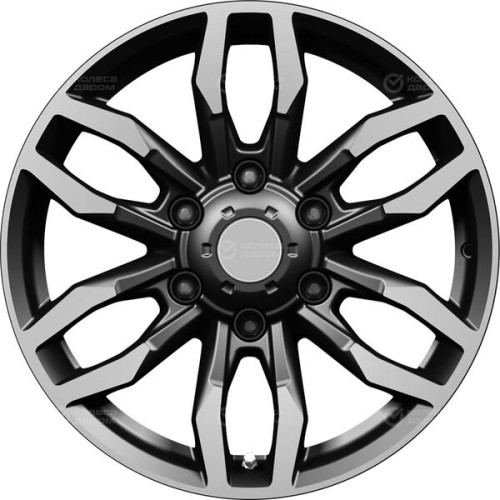 Колесный диск Carwel Немо 228 7.5xR17 6x139.7 ET30 DIA106.1 чёрный глянцевый с полированной лицевой поверхностью