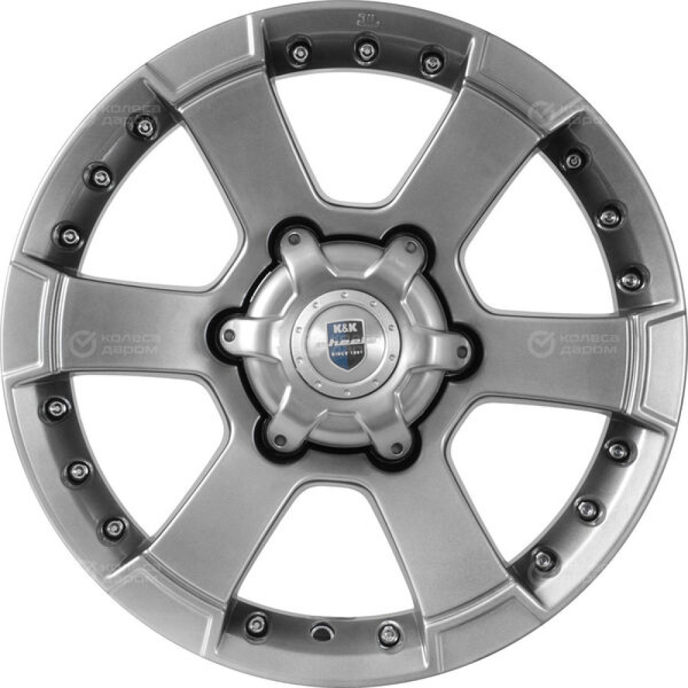 Колесный диск КиК M56 7xR16 6x139.7 ET38 DIA108.1 темно-серебристый