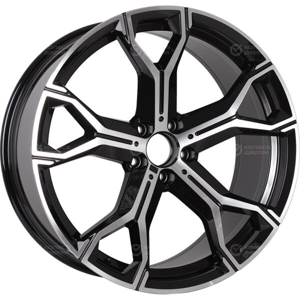 Колесный диск Replay B135 9.5xR22 5x112 ET37 DIA66.6 черный полностью полированный