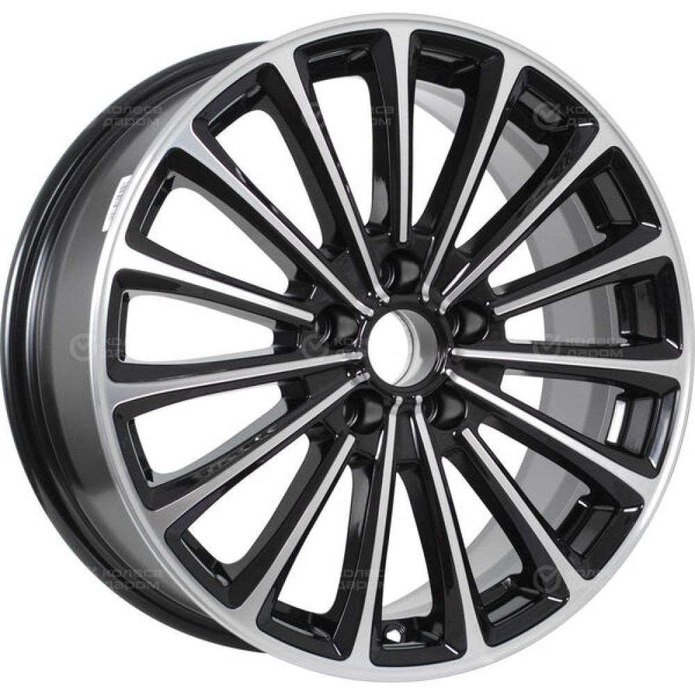 Колесный диск X-trike X136 7xR17 5x112 ET45 DIA57.1 черный глянцевый с полированной лицевой поверхностью