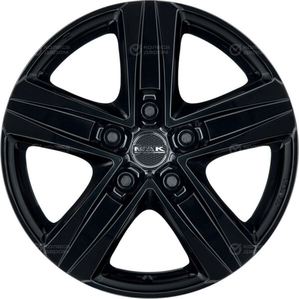 Колесный диск MAK Stone 5 7.5xR18 5x130 ET43 DIA84.1 чёрный глянцевый