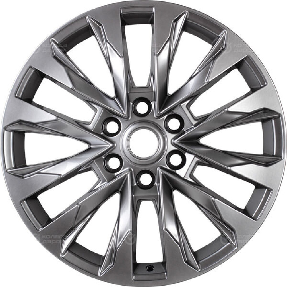 Колесный диск KHOMEN KHW2010 (20_LC 300 Tuning) 8xR20 6x139.7 ET35 DIA95.1 тёмно-серебристый хромированный