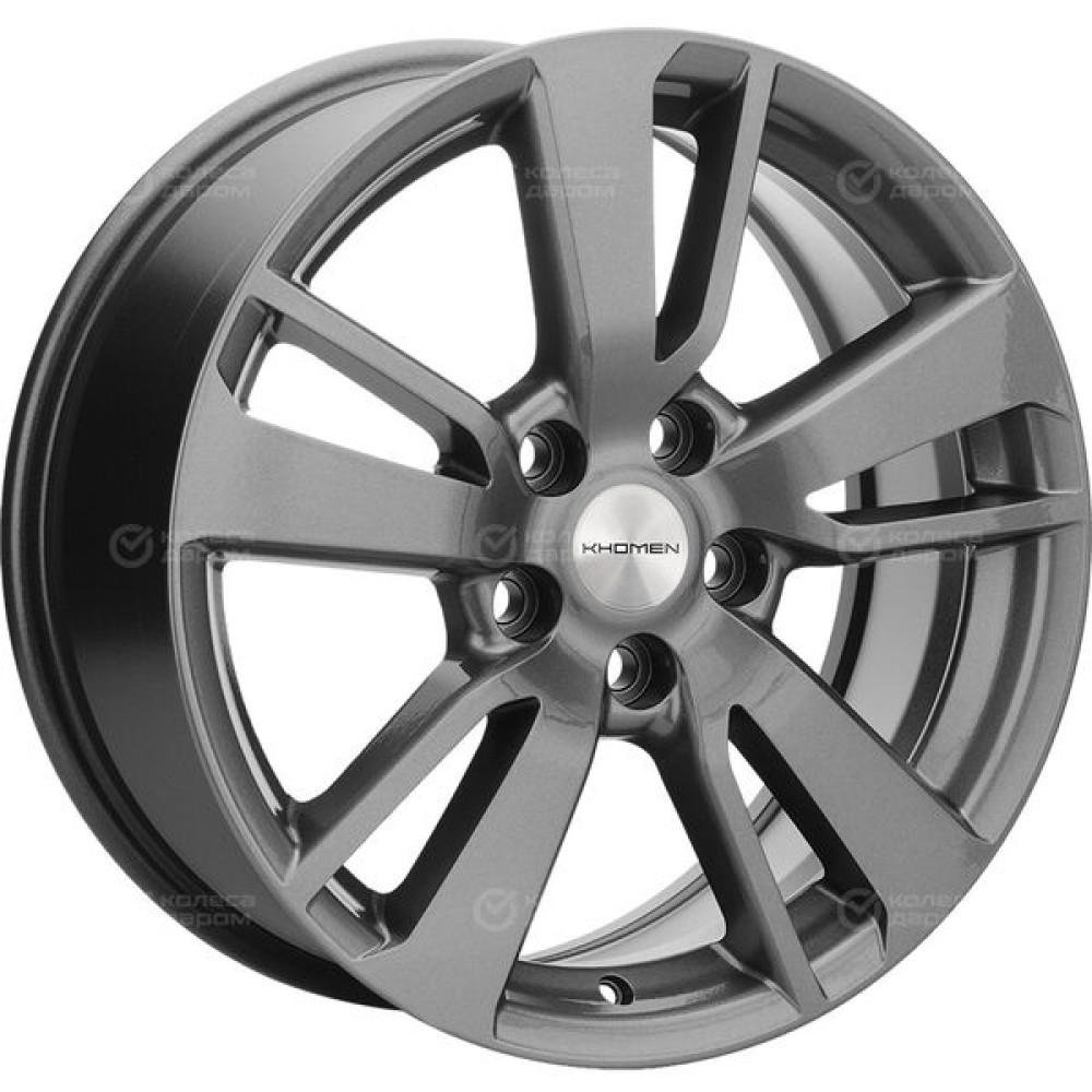 Колесный диск KHOMEN KHW1704 (ZV17_Qashqai) 7xR17 5x114.3 ET40 DIA66.1 насыщенный темно-серый