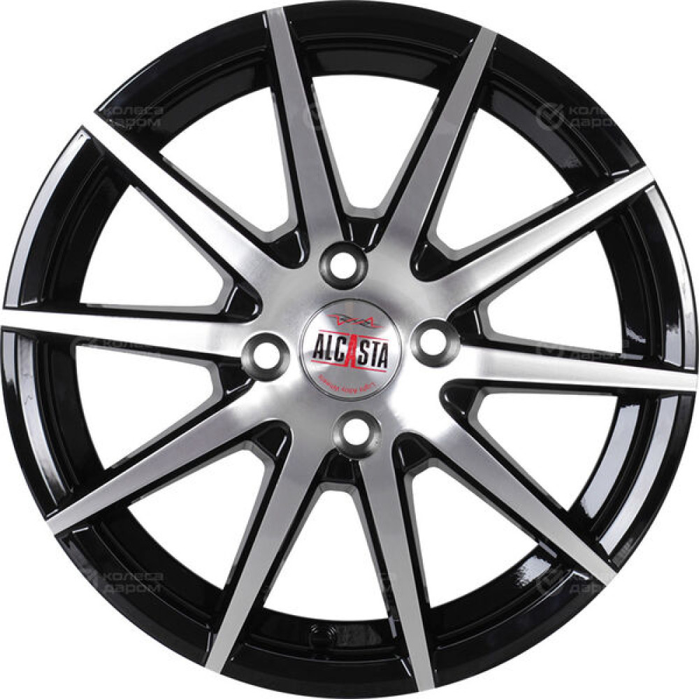 Колесный диск Alcasta M53 6xR15 5x100 ET38 DIA57.1 черный полностью полированный